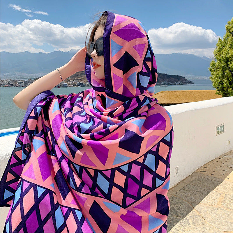 Sanya Seaside Holiday Shawl Scarf Women's Summer Travel