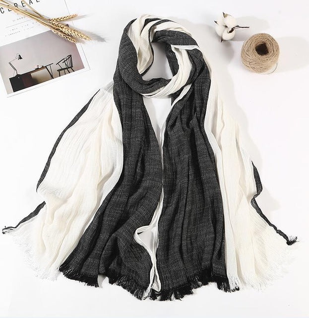 Silk embroidered scarf