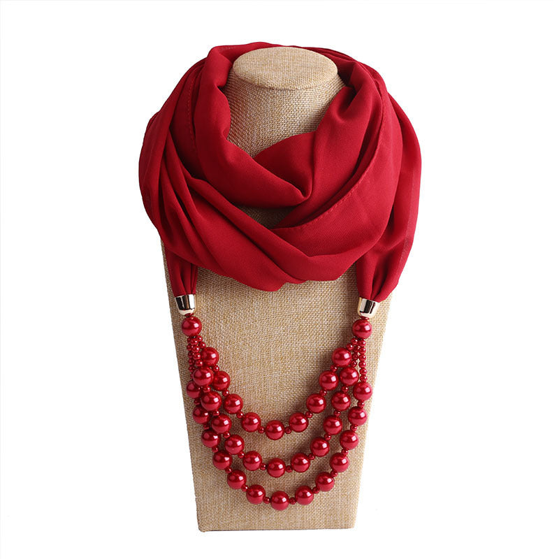 Pendant jewelry scarf