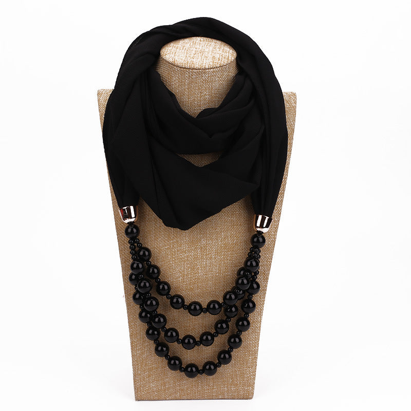 Pendant jewelry scarf