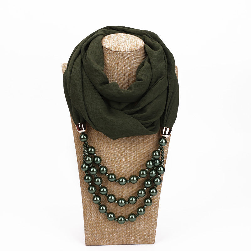 Pendant jewelry scarf