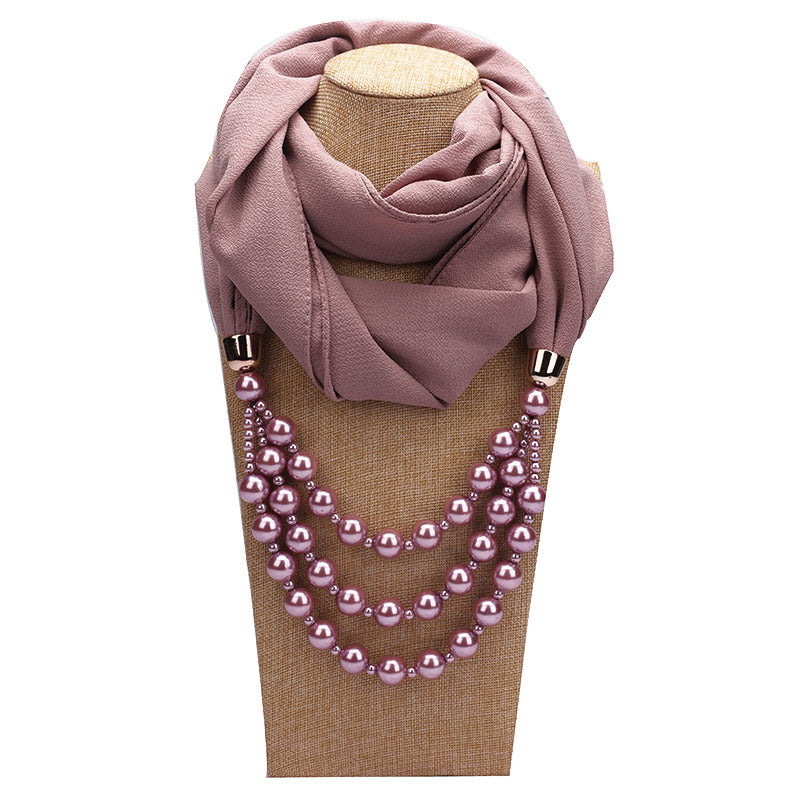 Pendant jewelry scarf