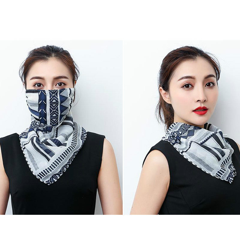 Iris Bloom Lightweight Neck & Face Scarf – Soft Breathable Wrap