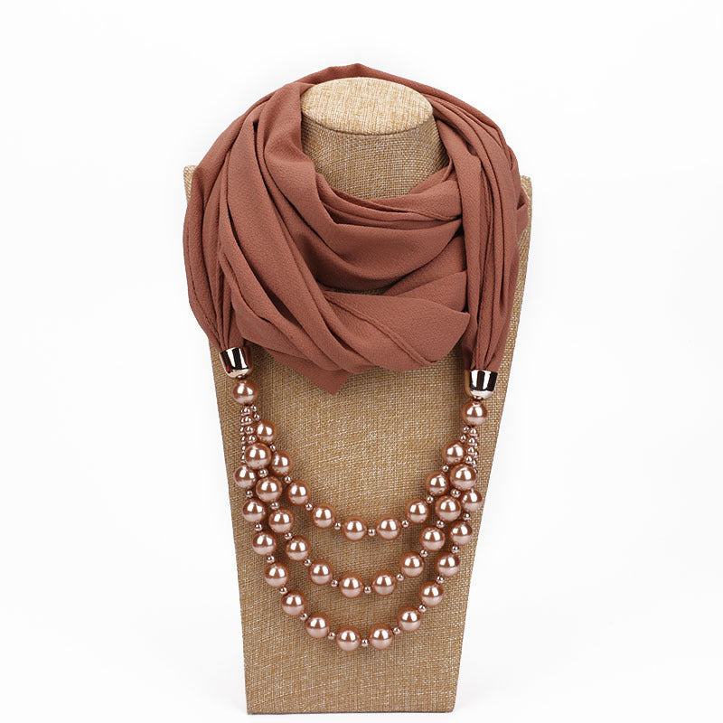 Pendant jewelry scarf