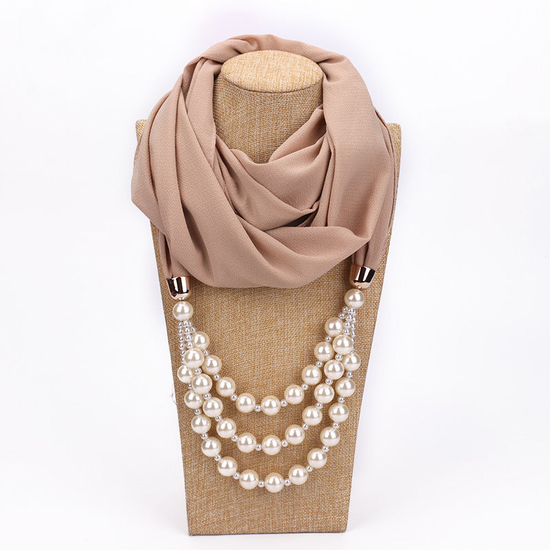 Pendant jewelry scarf