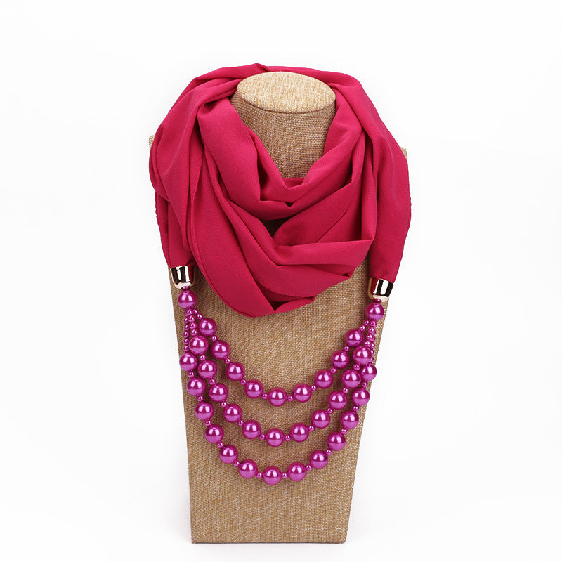 Pendant jewelry scarf
