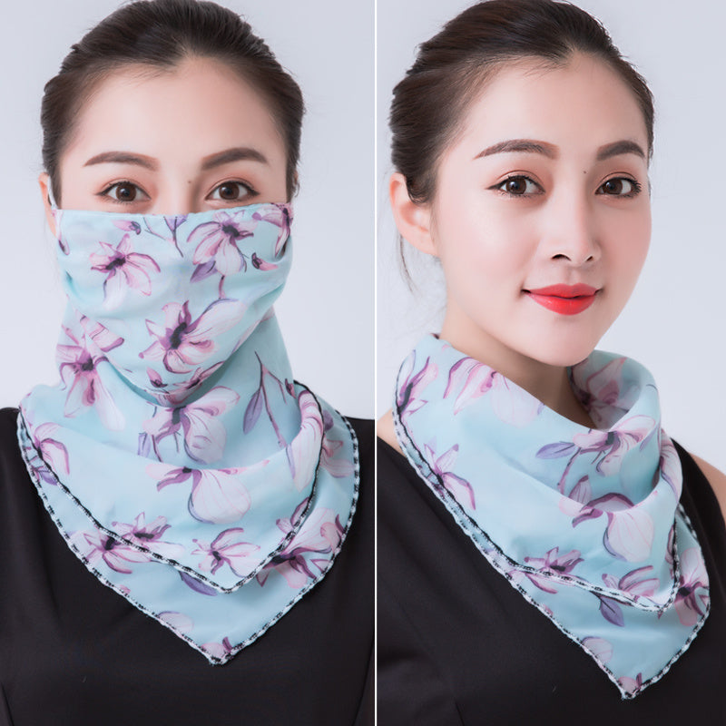 Iris Bloom Lightweight Neck & Face Scarf – Soft Breathable Wrap