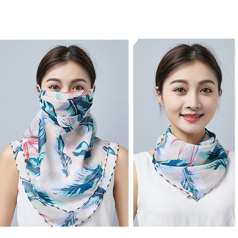 Iris Bloom Lightweight Neck & Face Scarf – Soft Breathable Wrap