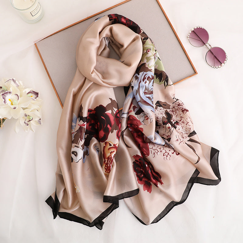 Fashionable Winter Women's Scarf Long Shawl With Silk Scarf