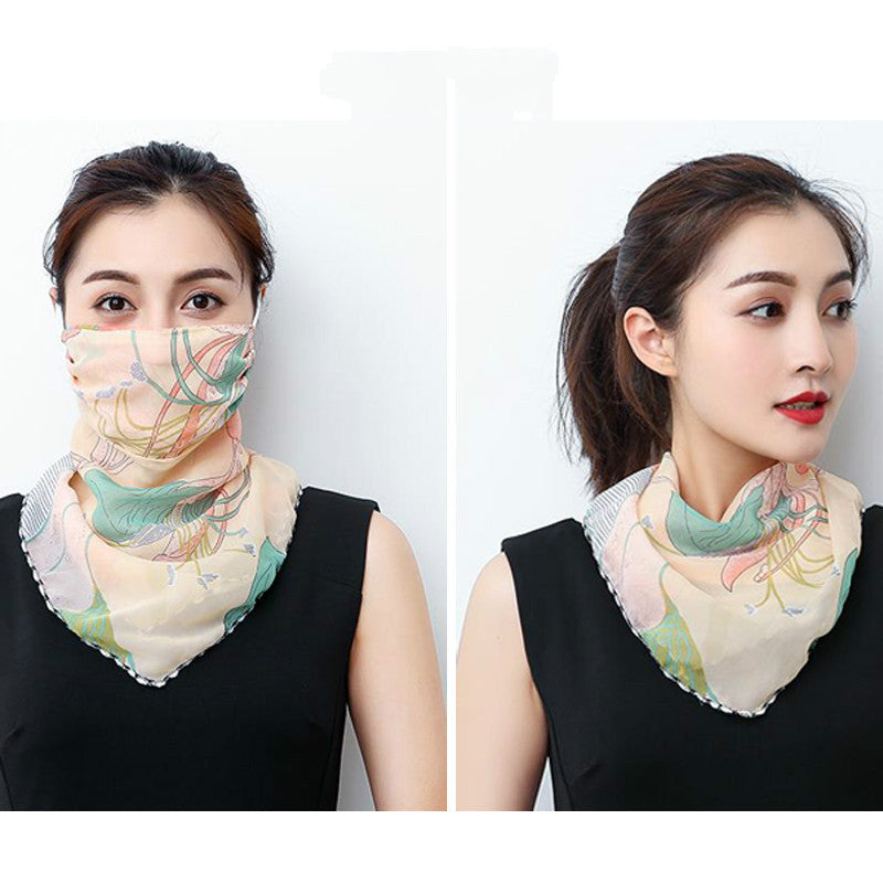 Iris Bloom Lightweight Neck & Face Scarf – Soft Breathable Wrap