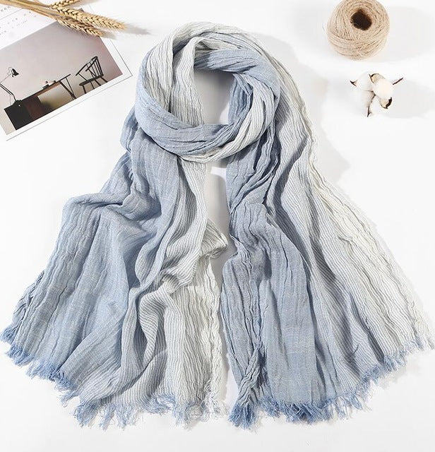 Silk embroidered scarf