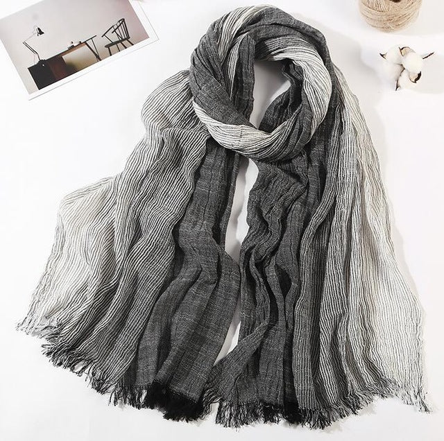 Silk embroidered scarf