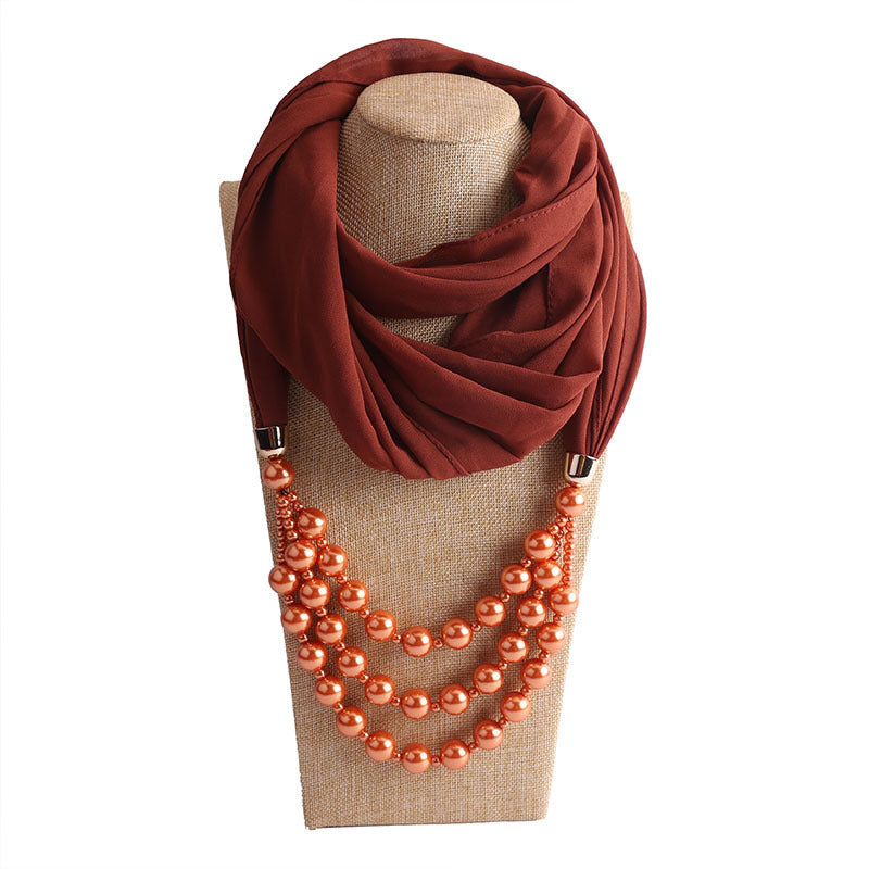 Pendant jewelry scarf