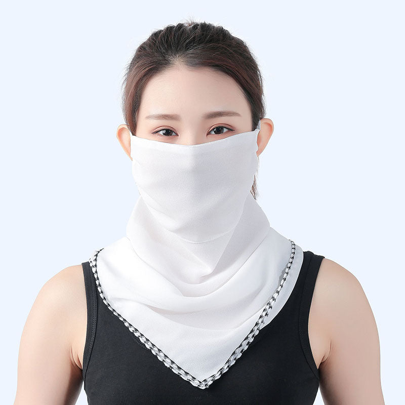 Iris Bloom Lightweight Neck & Face Scarf – Soft Breathable Wrap