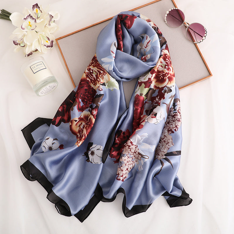Fashionable Winter Women's Scarf Long Shawl With Silk Scarf