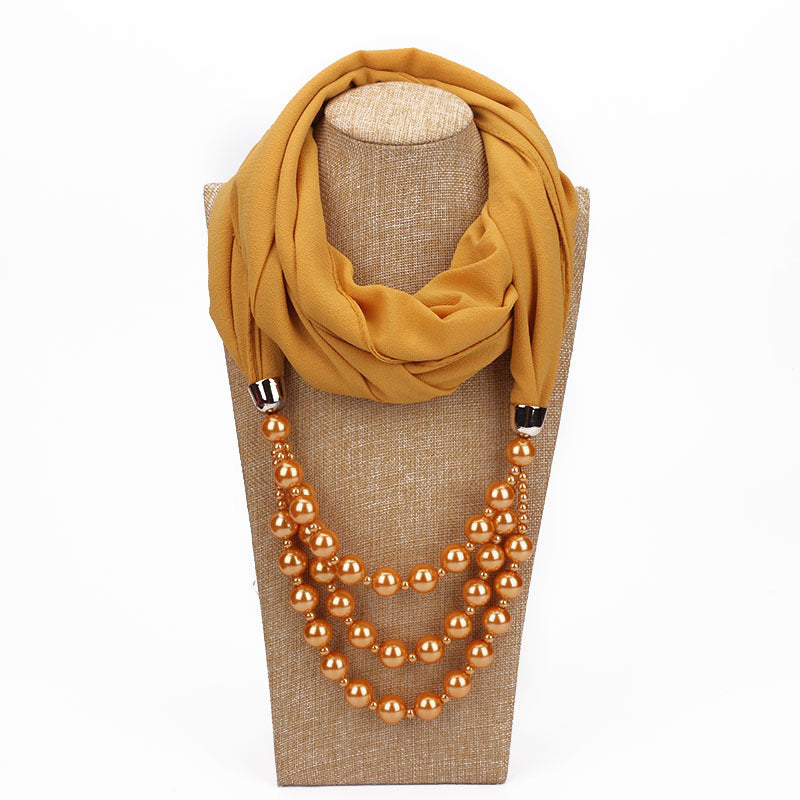 Pendant jewelry scarf