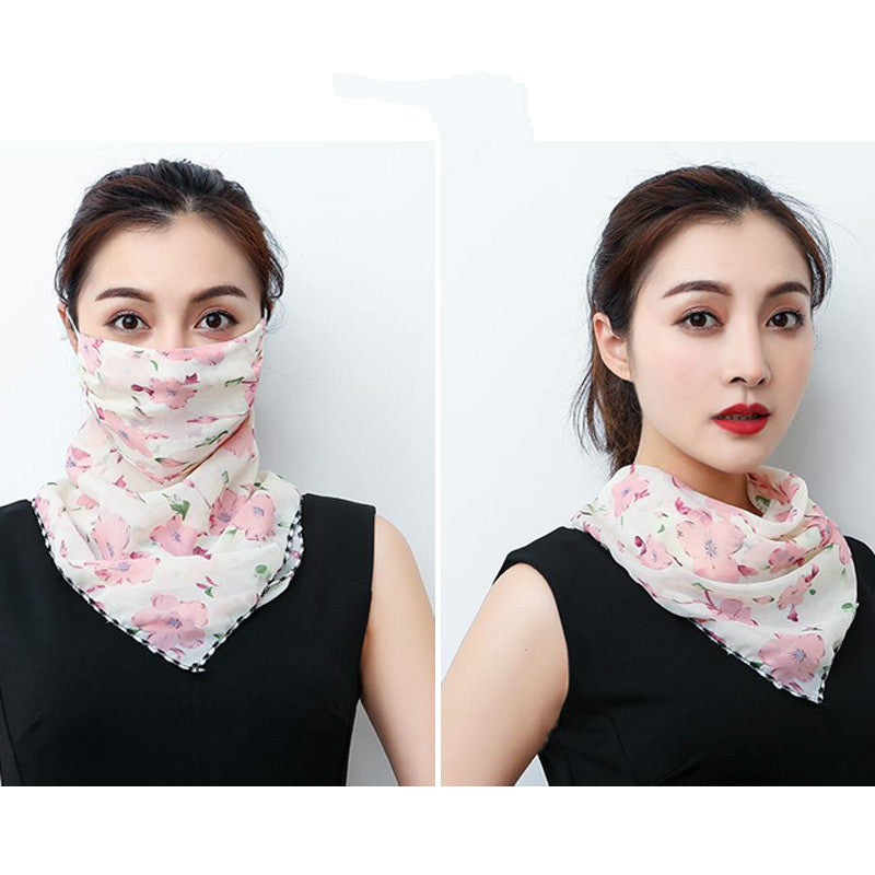 Iris Bloom Lightweight Neck & Face Scarf – Soft Breathable Wrap