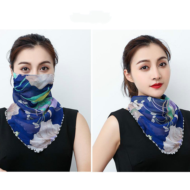 Iris Bloom Lightweight Neck & Face Scarf – Soft Breathable Wrap
