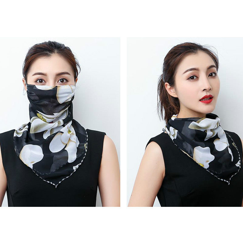 Iris Bloom Lightweight Neck & Face Scarf – Soft Breathable Wrap