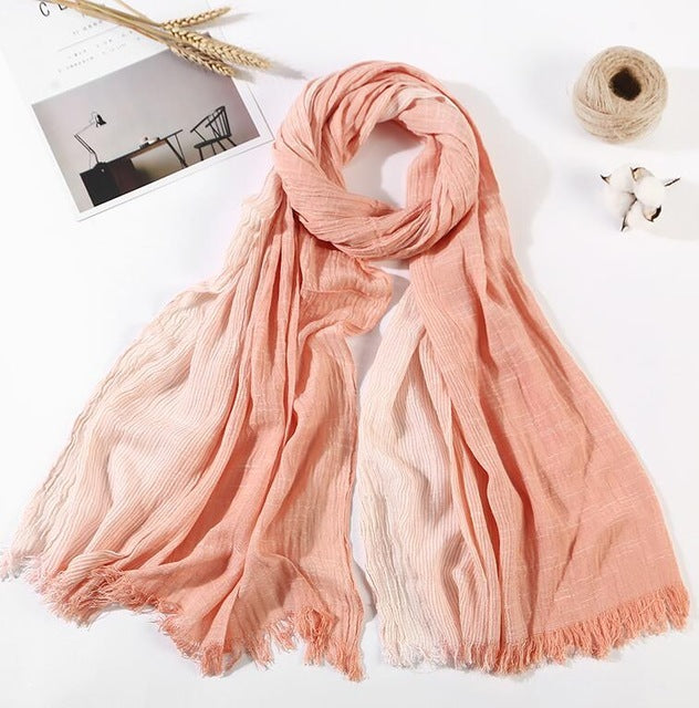 Silk embroidered scarf
