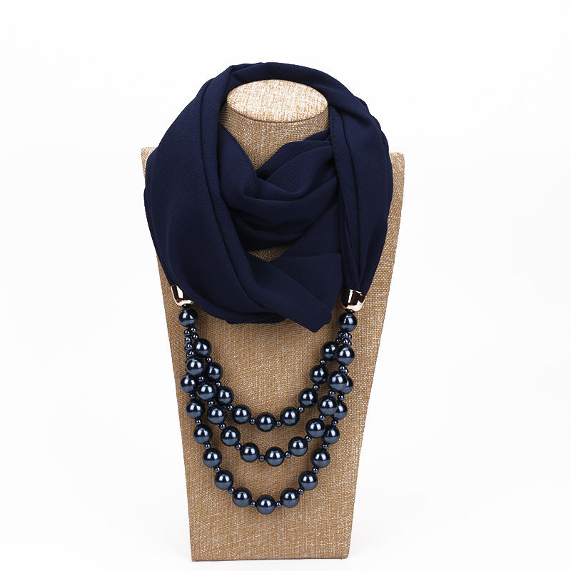 Pendant jewelry scarf
