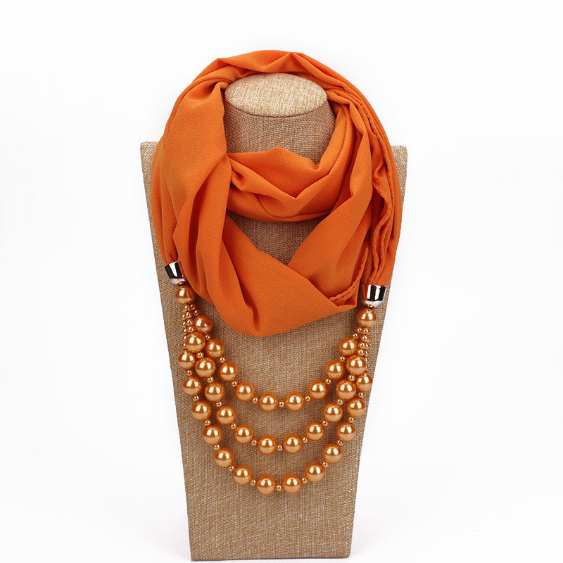 Pendant jewelry scarf