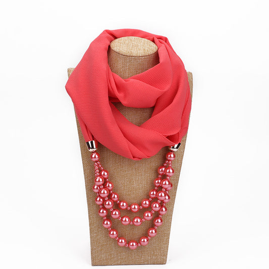 Pendant jewelry scarf