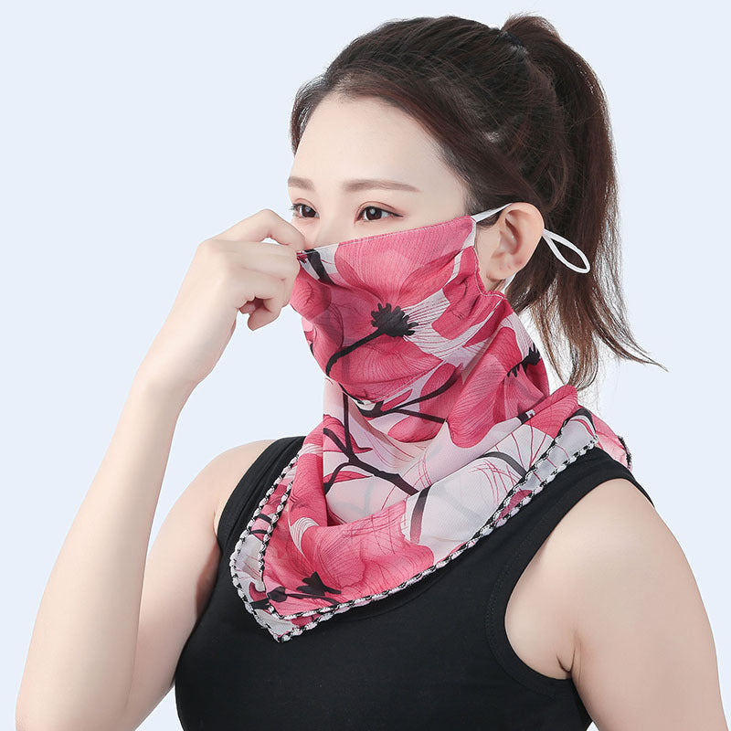 Iris Bloom Lightweight Neck & Face Scarf – Soft Breathable Wrap