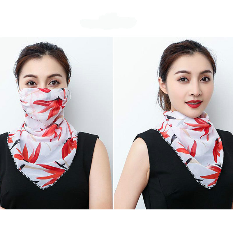 Iris Bloom Lightweight Neck & Face Scarf – Soft Breathable Wrap