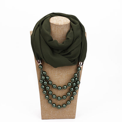 Pendant jewelry scarf