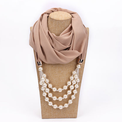 Pendant jewelry scarf