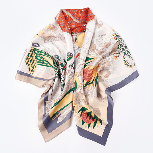 Square Scarf Windproof, And Warm Heavy Silk Scarf