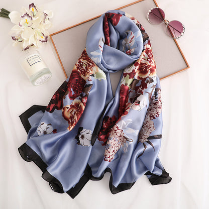 Fashionable Winter Women's Scarf Long Shawl With Silk Scarf