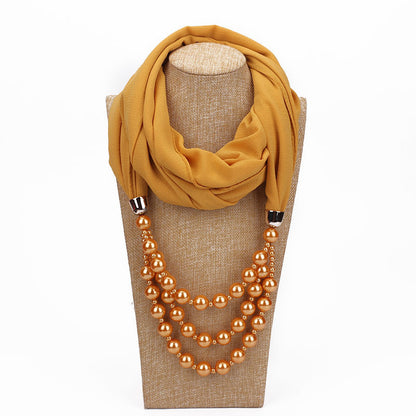 Pendant jewelry scarf
