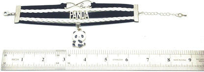 Panda Bracelet Jewelry Bear Infinity Love Panda Charm Bracelet for Adult Panda Fans, Panda Lovers, Panda Themed Bracelets