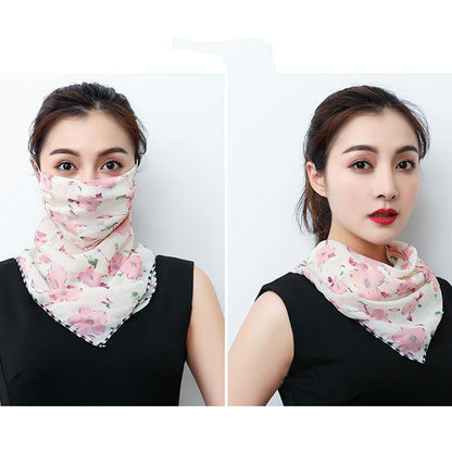 Iris Bloom Lightweight Neck & Face Scarf – Soft Breathable Wrap