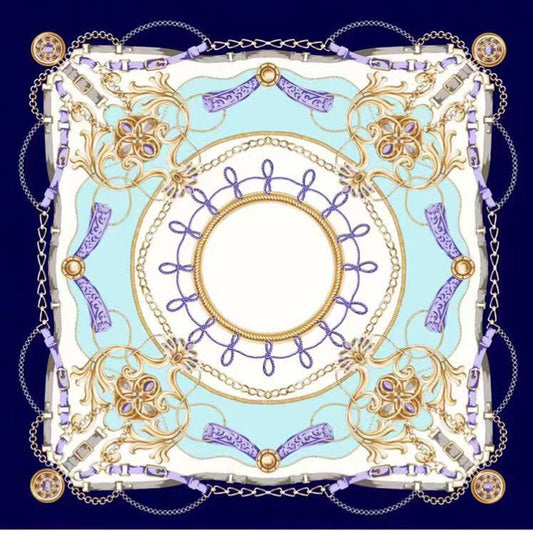 Silk Scarf European And American Printing Large Square Scarf