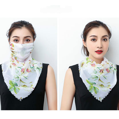 Iris Bloom Lightweight Neck & Face Scarf – Soft Breathable Wrap