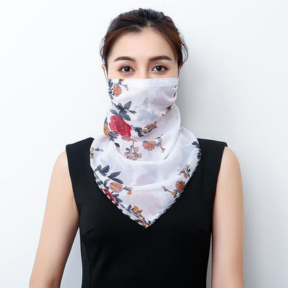 Iris Bloom Lightweight Neck & Face Scarf – Soft Breathable Wrap
