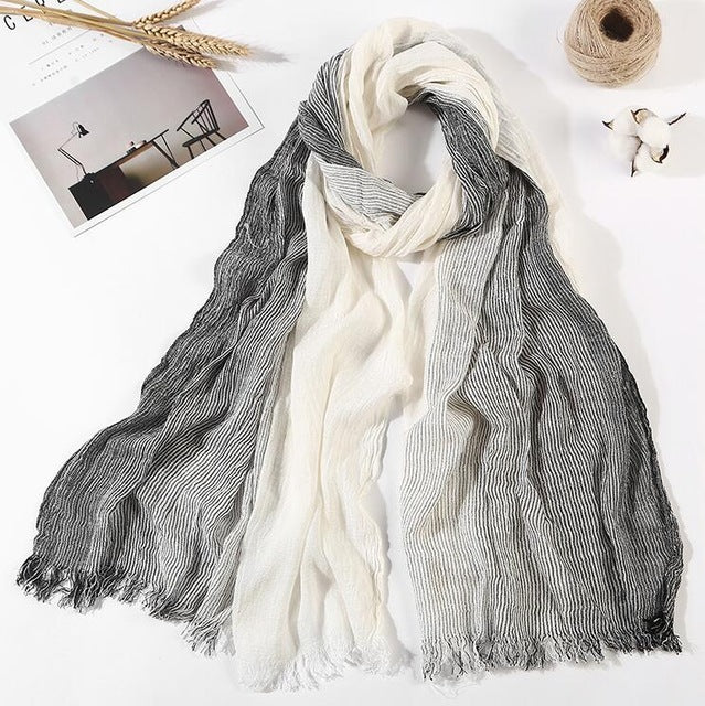 Silk embroidered scarf