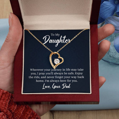 This stunning heart necklace for daughters, adorned with crystals, is an ideal gift from a father. Let it symbolize your unbreakable bond and love for your daughter.