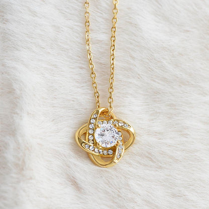 Eternal Elegance Gemstone Love Knot Necklace