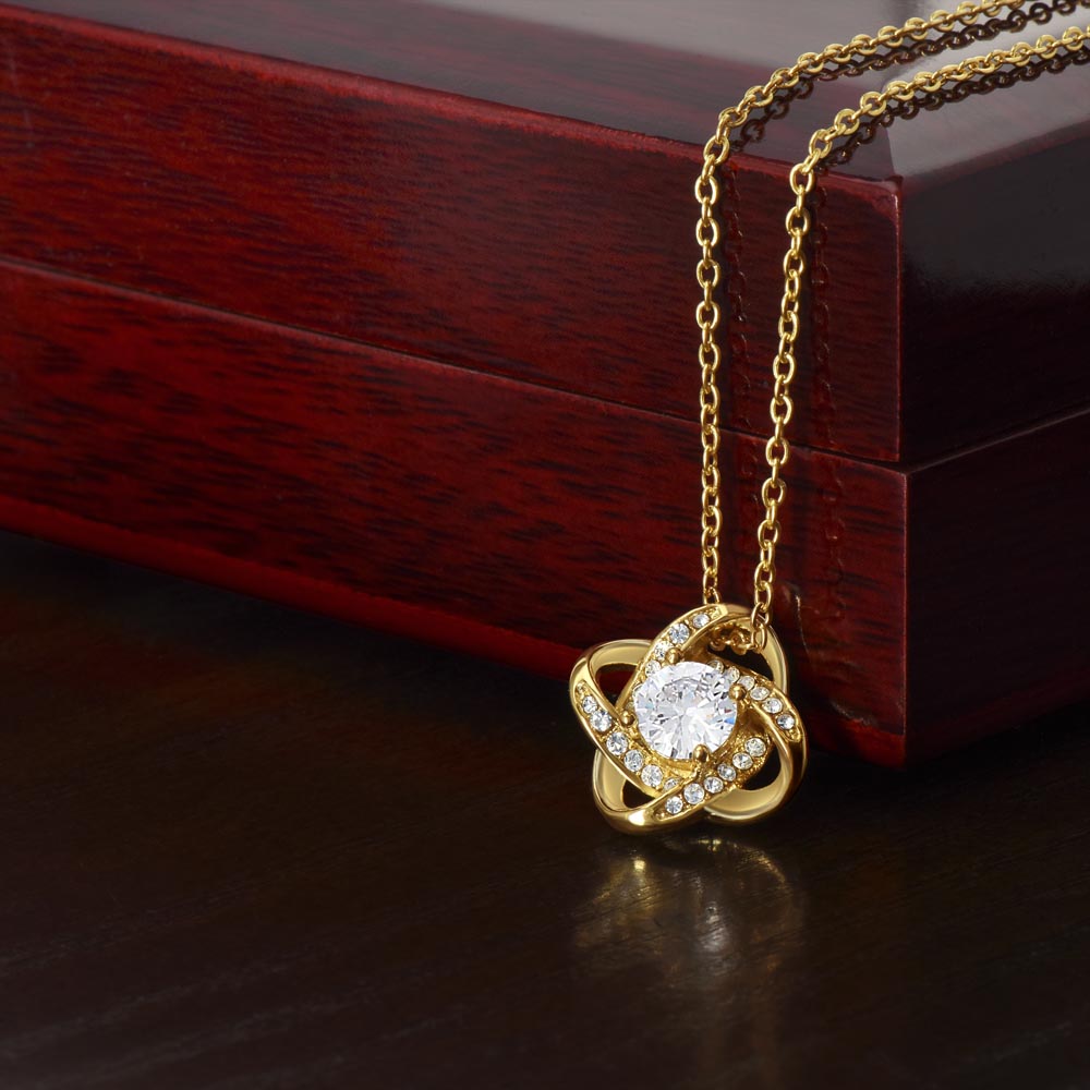 Eternal Elegance Gemstone Love Knot Necklace