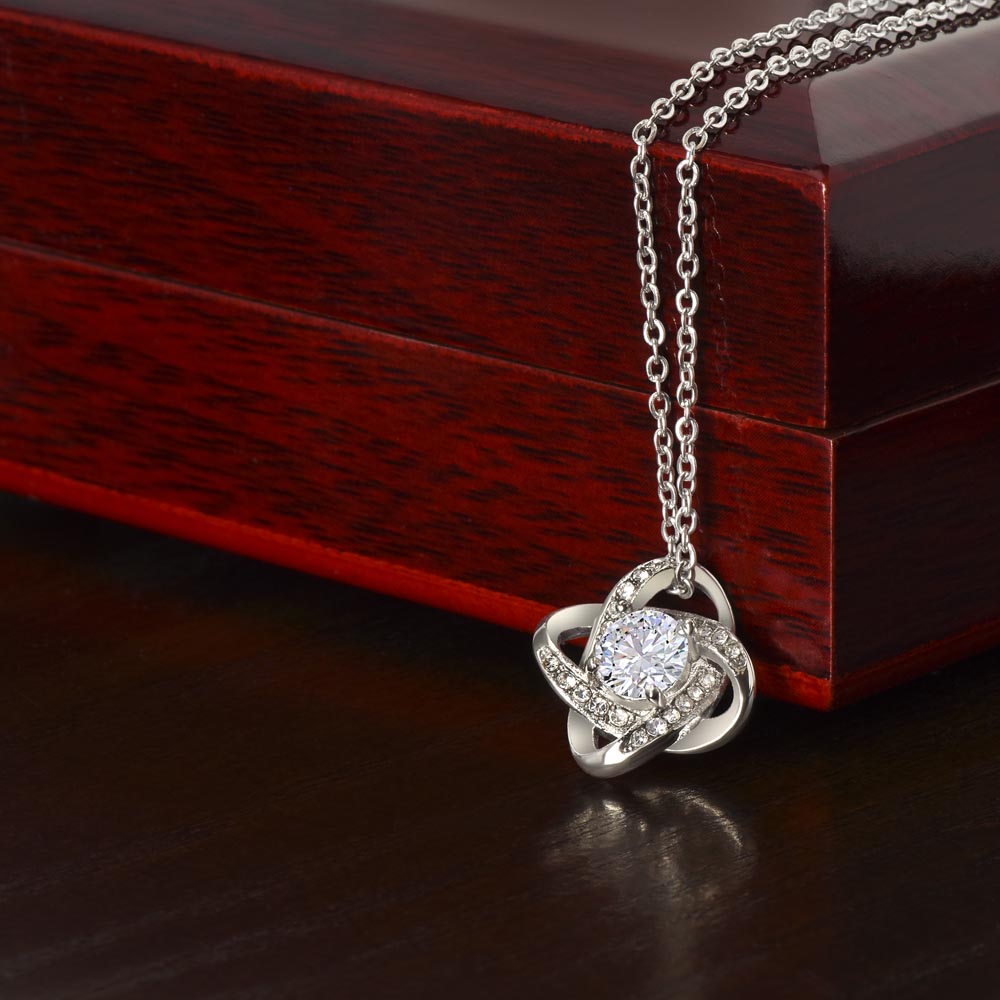 Eternal Elegance Gemstone Love Knot Necklace