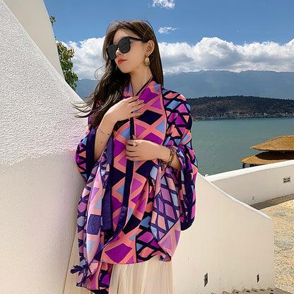 Sanya Seaside Holiday Shawl Scarf Women's Summer Travel