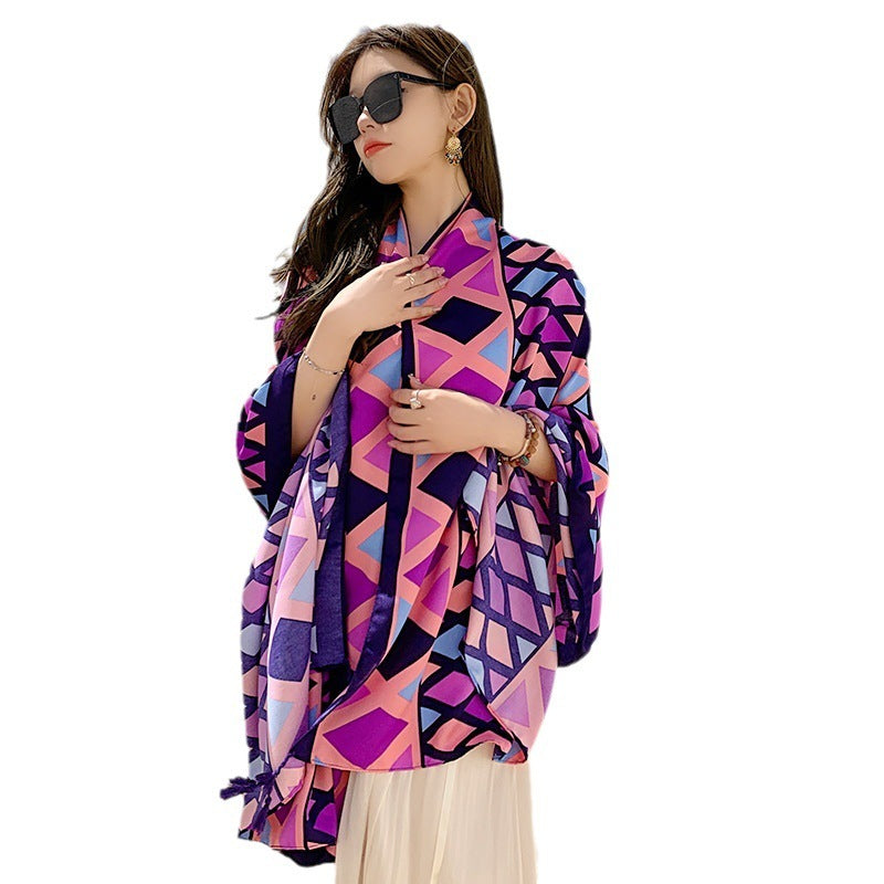 Sanya Seaside Holiday Shawl Scarf Women's Summer Travel