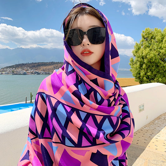 Sanya Seaside Holiday Shawl Scarf Women's Summer Travel