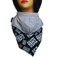 BW1 Panda Scarf & Mask- BLM- Black & White, Gray Lining