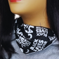 BW1 Panda Scarf & Mask- BLM- Black & White, Gray Lining