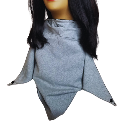 BW1 Panda Scarf & Mask- BLM- Black & White, Gray Lining